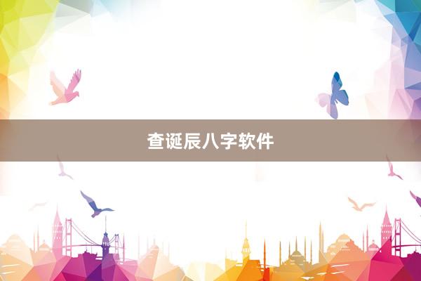 查诞辰八字软件